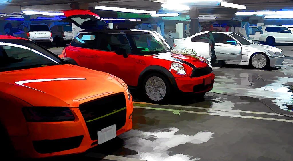 Single-vehicle application under workshop lighting